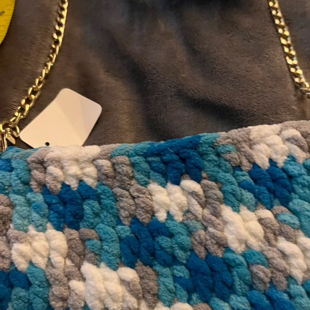 Kids Plush Braided Chain Bag